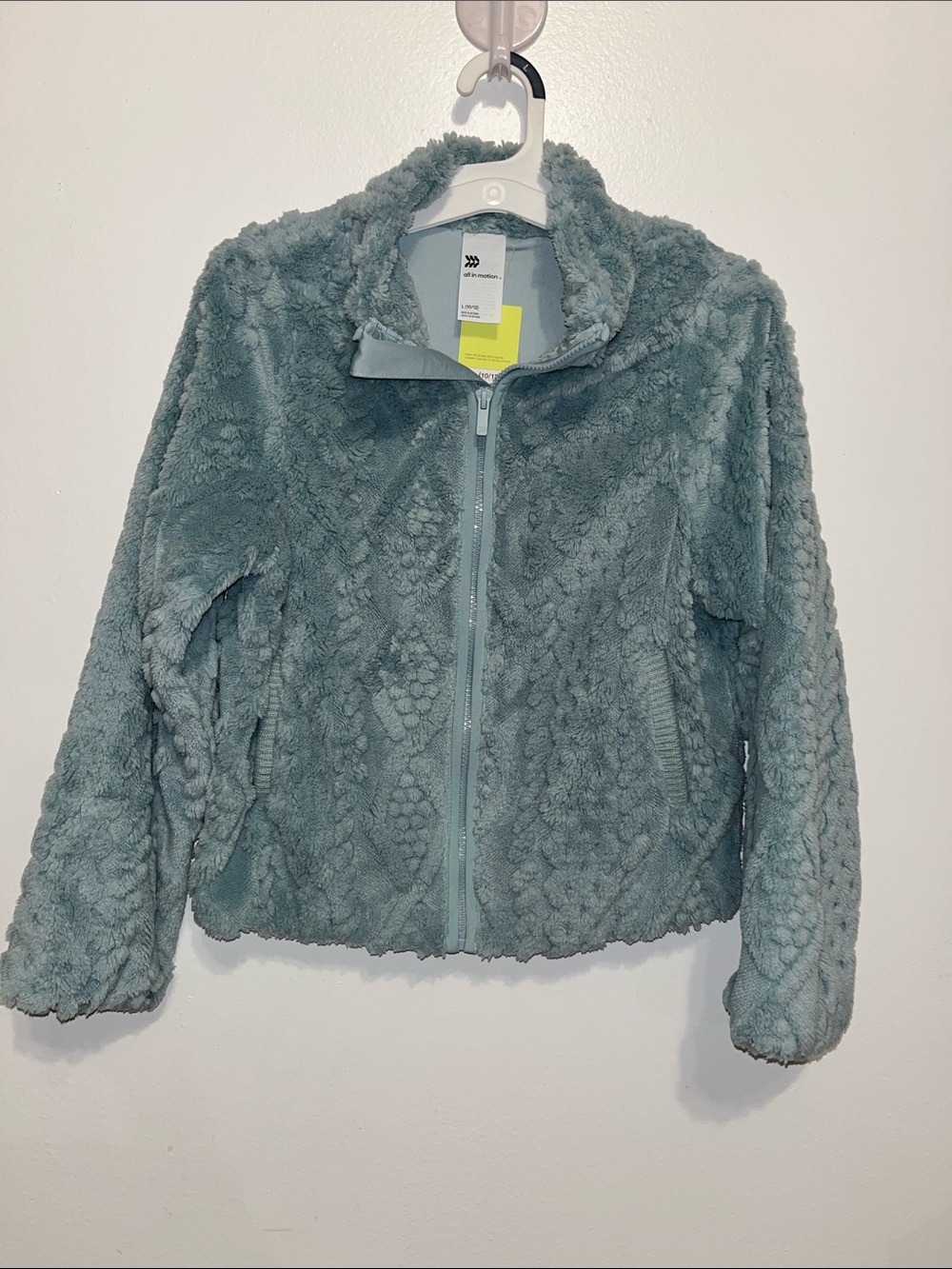 all in motion Plush Full-Zip Kids Jacket in Light Teal